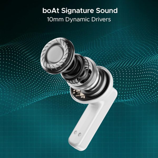 boAt Newly Launched Immortal Airspeed Pro Truly Wireless in- Ear Earbuds w/ 32dB ANC, Beast™ Mode with 40ms Latency, 40hrs Playback, 4 Mics with ENx™, Premium ID w/LEDs & ASAP™ Charge(White Sabre)