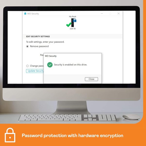 Western Digital WD 22TB My Book Desktop External Hard Disk Drive-3.5Inch, USB 3.0 with Automatic Backup,256 Bit AES Hardware Encryption,Password Protection,Compatible with Windows&Mac, Portable HDD