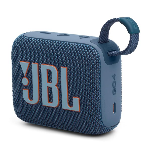 JBL Go 4, Wireless Ultra Portable Bluetooth Speaker, Pro Sound, Vibrant Colors, Water & Dust Proof, Type C (Without Mic, Blue)