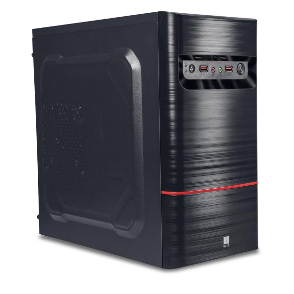 iBall Primo Cabinet with SMPS Micro ATX/Mini ITX I Micro ATX / Mini ITX I AC,97 Audio + Mic I 2 x USB 2.0 I 4 Expansion Slot - Black