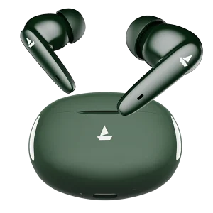 boAt Airdopes 161 Pro-Buds w/ ASAP Charge, Multi-Point Connectivity & 50 HRS Playback Bluetooth (Green Cyan, True Wireless)