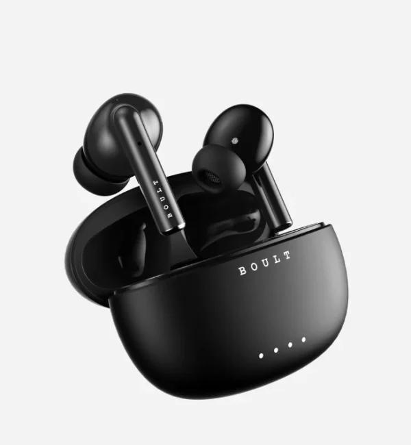 Boult K35 TWS Earbuds with Playtime of 100 Hours, 3 EQ modes, 10mm BoomX drivers, ENC and 40 Hour Playtime, 45ms Low-Latency