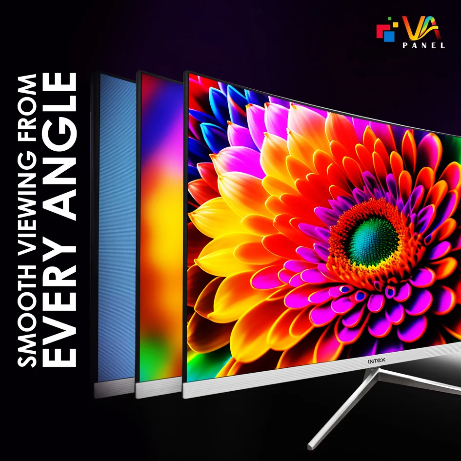 Intex 60.9 CM (24 Inch) Full HD Curved Backlight LED Monitor | VA Panel, 100Hz Refresh Rate with 1920x1080 Pixels | 5ms Reponse Time, Framless, Sleek Metal Stand with Built-in Speaker