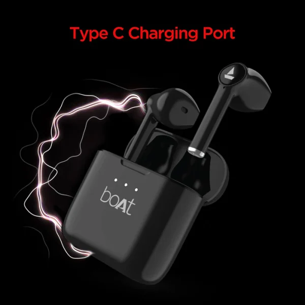 boAt Airdopes 131 with upto 60 hours and ASAP Charge Bluetooth (Active Black, True Wireless)