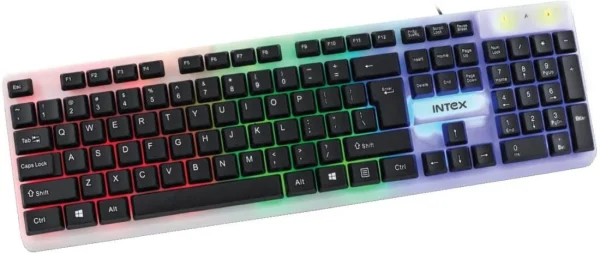 Intex IT-KB331 / Full-Size, RGB Lighting, Membrane Wired USB Gaming Keyboard (Black)