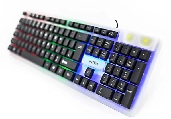 Intex IT-KB331 / Full-Size, RGB Lighting, Membrane Wired USB Gaming Keyboard (Black)