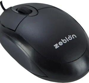 zebion ELFIN Wired Optical Mouse (USB 2.0, Black)