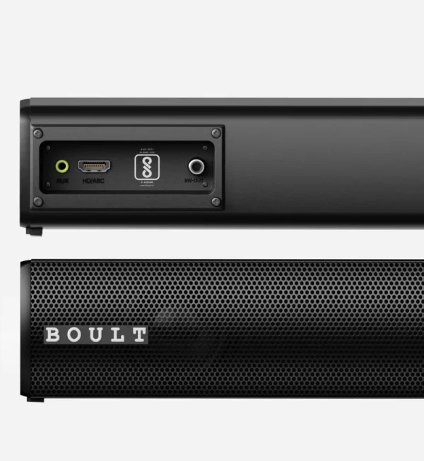 Boult Bassbox X60 with Subwoofer, 60W Power, 2.1 Channel, 3 EQ Modes, Remote Control 60 W Bluetooth Soundbar (Jet Black, 2.1 Channel)