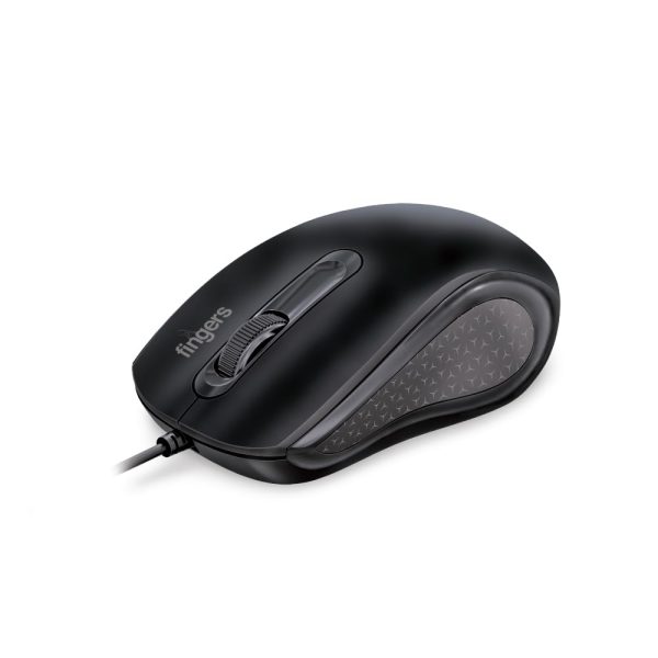 FINGERS MegaHit USB Wired PC Mouse (Advanced Optical Technology, 12200 DPI, Ambidextrous, Plug-n-Play for Windows®, macOS, Linux & Chrome OS)