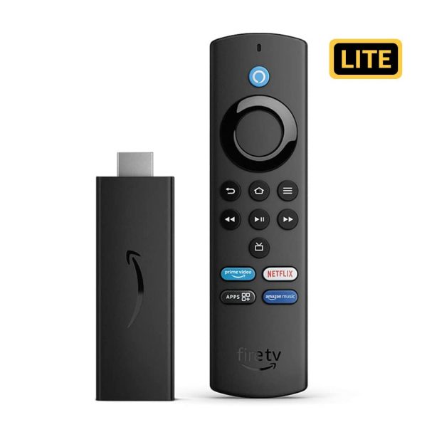 Fire TV Stick Lite with all-new Alexa Voice Remote Lite (no TV controls), HD streaming device | Now with App controls