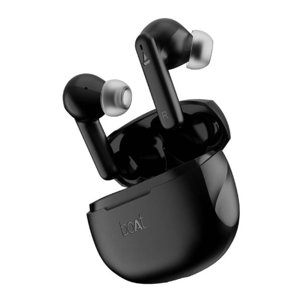 boAt Airdopes 170 TWS Earbuds with 50H Playtime, Quad Mics ENx™ Tech, Low Latency Mode, 13mm Drivers, ASAP™ Charge, IPX4, IWP™, Touch Controls & BT v5.3(Classic Black)