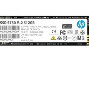 HP SSD S750 M.2 512GB SATA III 3D TLC NAND Internal Solid State Drive (SSD), Black-16L56AA#ACJ with 3 Year Warranty