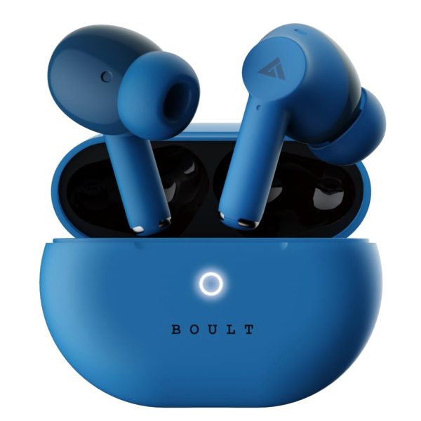 Boult Audio K40 True Wireless in Ear Earbuds with 48H Playtime, Clear Calling 4 Mics, 45ms Low Latency Gaming, Premium Grip, 13mm Bass Drivers, Type-C Fast Charging, BTv 5.3 Ear Buds TWS (Denim Blue)