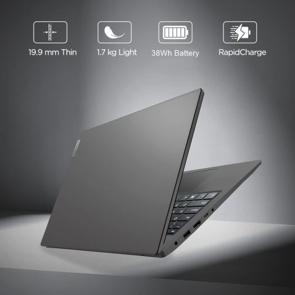 Lenovo V15 Intel Core i5 12th Gen 15.6" (39.62 cm) FHD (1920x1080) Antiglare 250 nits Thin and Light Laptop (8GB RAM/512GB SSD/DOS/Iron Grey/1.7 kg), 82TT004VIH