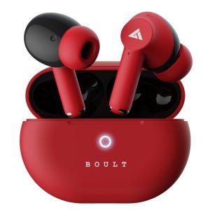 Boult Audio K40 True Wireless in Ear Earbuds with 48H Playtime, Clear Calling 4 Mics, 45ms Low Latency Gaming, Premium Grip, 13mm Bass Drivers, Type-C Fast Charging, BTv 5.3 Ear Buds TWS (Berry Red)