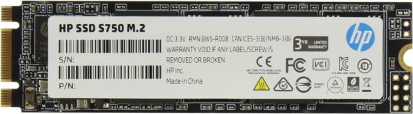 HP SSD S750 M.2 256GB SATA III 3D TLC NAND Internal Solid State Drive (SSD), Black-16L55AA#ACJ with 3 Year Warranty