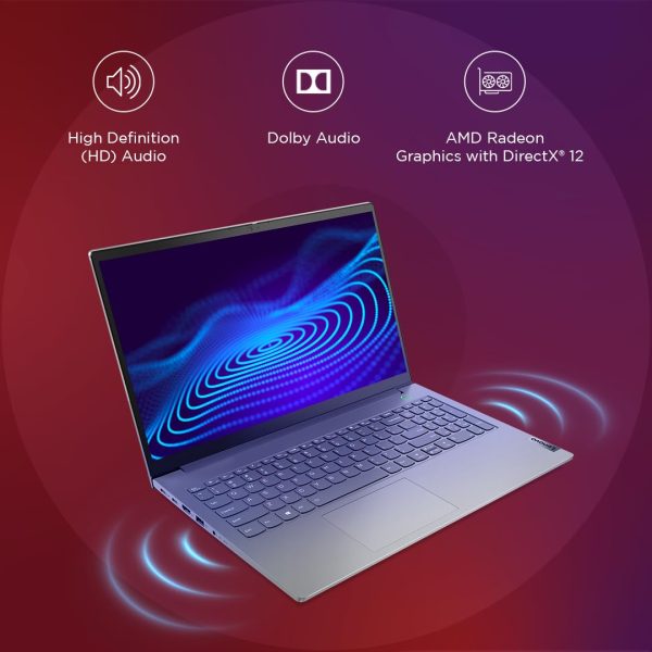 Lenovo AMD Thinkbook 15 G5 Ryzen 5 15.6" Fhd Antiglare 250 Nits Thin and Light Laptop (8Gb Ram/512Gb Ssd/Win 11 Home/Fingerprint Reader/Backlit/Mineral Grey/1 Year Onsite/1.7 Kg), 21Jf002Pin