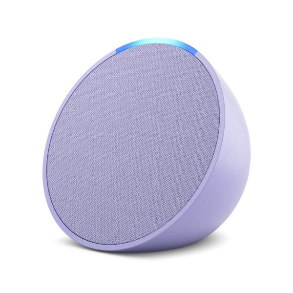 Echo Pop| Smart speaker with Alexa and Bluetooth| Loud sound, balanced bass, crisp vocals| Purple