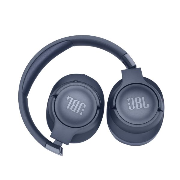 JBL Tune 710BT by Harman, 50 Hours Playtime with Quick Charging Wireless Over Ear Headphones with Mic, Dual Pairing, AUX & Voice Assistant Support for Mobile Phones (Blue)