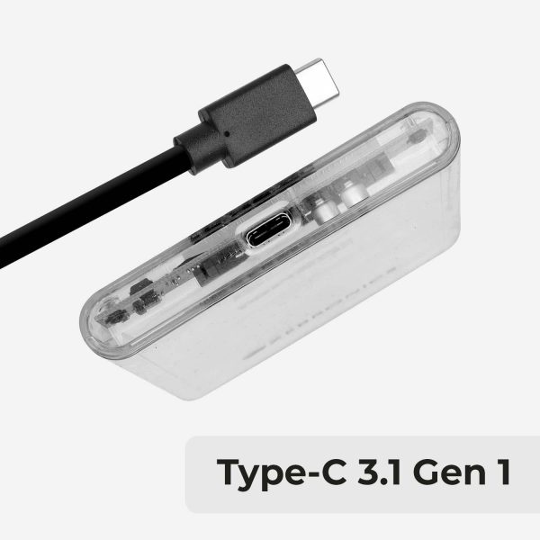 ZEBRONICS CSH01 2.5 SATA SSD Enclosure with Transparent case, Type C 3.1, Upto 5 gbps* and Upto 6TB Max Storage Capacity.