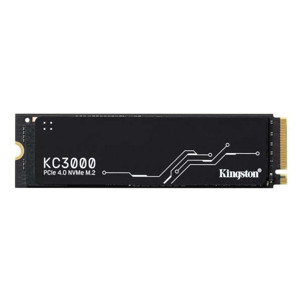 Kingston KC3000 PCIe 4.0 NVMe M.2 SSD - High-Performance Storage for Desktop and Laptop PCs -SKC3000D/4096G, 7,000MB/s Read, 7,000MB/s Write, Black