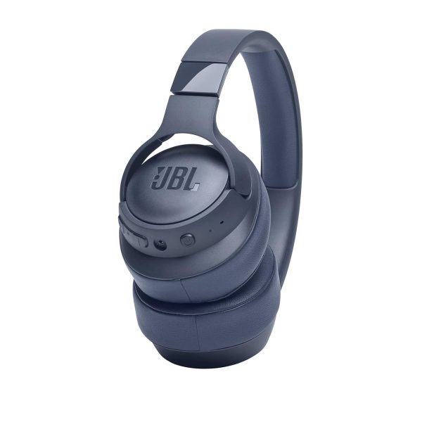 JBL Tune 710BT by Harman, 50 Hours Playtime with Quick Charging Wireless Over Ear Headphones with Mic, Dual Pairing, AUX & Voice Assistant Support for Mobile Phones (Blue)