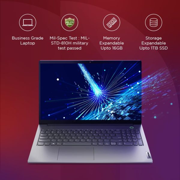 Lenovo AMD Thinkbook 15 G5 Ryzen 5 15.6" Fhd Antiglare 250 Nits Thin and Light Laptop (8Gb Ram/512Gb Ssd/Win 11 Home/Fingerprint Reader/Backlit/Mineral Grey/1 Year Onsite/1.7 Kg), 21Jf002Pin