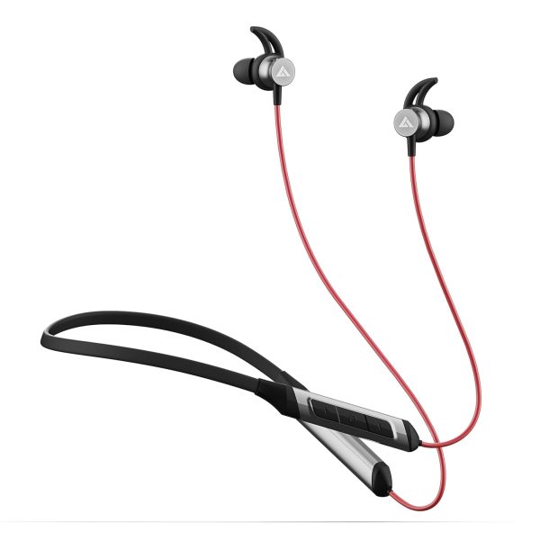 Boult Audio XCharge Wireless in Ear Bluetooth Earphones with ENC Mic, 28H Playtime, Type-C Fast Charging (15Min=15Hrs Playtime), Made in India, Biggest 14.2mm Bass Drivers Neckband (Red)