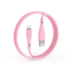 FINGERS COL-TypeC-02 Mobile Cable – USB to Type-C suitable for smartphones, Tablets and Type-C based devices, Fast Charging of up to 3.0 A Max & 480 Mbps Data Transfer (Pastel Pink)