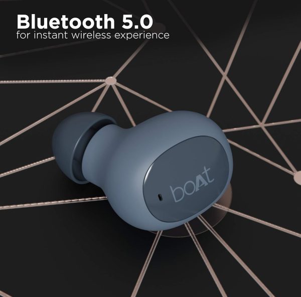 boAt Airdopes 121v2 True Wireless in Ear Earbuds with Upto 14 Hours Playback, 8MM Drivers, Battery Indicators, Lightweight Earbuds & Multifunction Controls(Midnight Blue)