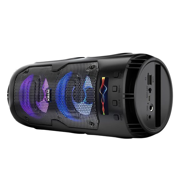 Intex Beast 1003 Portable Wireless BT Speaker with 12W Sound Output, Up to 8 Hrs Music Play Time, True Wireless Feature, Multi-Connectivity Modes, Multi Coloured RGB Display Light(Ocean Blue)