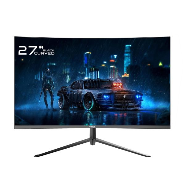 GEONIX Neon 27 Inch LED Curved Monitor 68.58 CM(27''),75Hz Refresh Rate,4000:1 Contrast Ratio,Max. Res. 1920X1080(16:9),8ms Response Time, 16.7M(8Bit) Display Color with 2X2W Built in Speaker,Black