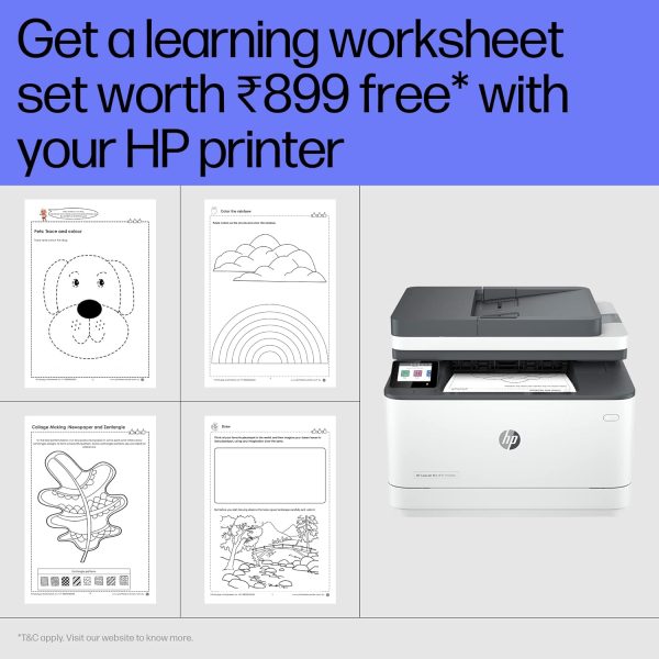 HP Laserjet 3104fdw Duplex Printer: Print, Copy, Scan, Self Reset Dual Band WiFi with self heal, Ethernet, Fast Printing Upto 33ppm, Easy and Secure Setup