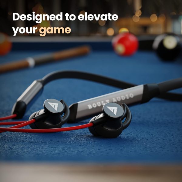 Boult Audio XCharge Wireless in Ear Bluetooth Earphones with ENC Mic, 28H Playtime, Type-C Fast Charging (15Min=15Hrs Playtime), Made in India, Biggest 14.2mm Bass Drivers Neckband (Red)