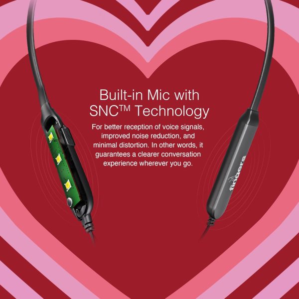 FINGERS FC-Bassitica Wireless in-Ear Bluetooth Neckband Earphones with 50-Hour Playtime, 6 Unique Music Modes, Mic with Surround Noise Cancellation SNC™ Technology, (Rich Grey)