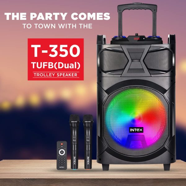 Intex MM Trolley Speaker T-350 TUFB (Dual)