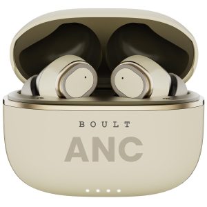 Boult Audio Z40 Ultra Truly Wireless In Ear Earbuds with 32dB Active Noise Cancellation, 100H Playtime, Dual Device Pairing, 4 Clear Calling Mics, 45ms Low Latency, Premium Finish ANC Ear buds (Beige)