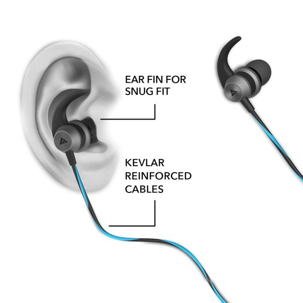 Boult Audio BassBuds X1 in-Ear Wired Earphones with 10mm Extra Bass Driver and HD Sound with mic(Blue)