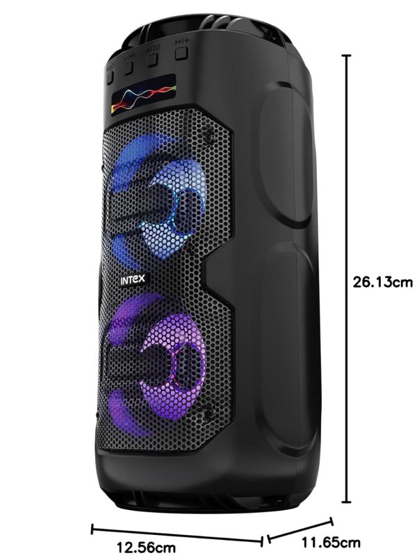 Intex Beast 1003 Portable Wireless BT Speaker with 12W Sound Output, Up to 8 Hrs Music Play Time, True Wireless Feature, Multi-Connectivity Modes, Multi Coloured RGB Display Light(Ocean Blue)