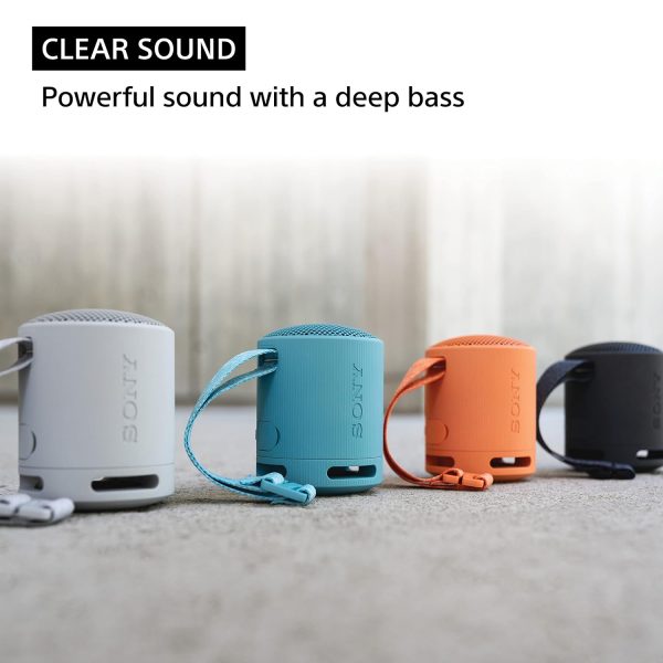 Sony [New Srs-Xb100 Wireless Bluetooth Portable Lightweight Super-Compact Travel Speaker,Extra-Durable Ip67 Waterproof & Dustproof,16 Hrs Batt,Versatile Strap,Extra Bass & Hands-Free Calling-Gray