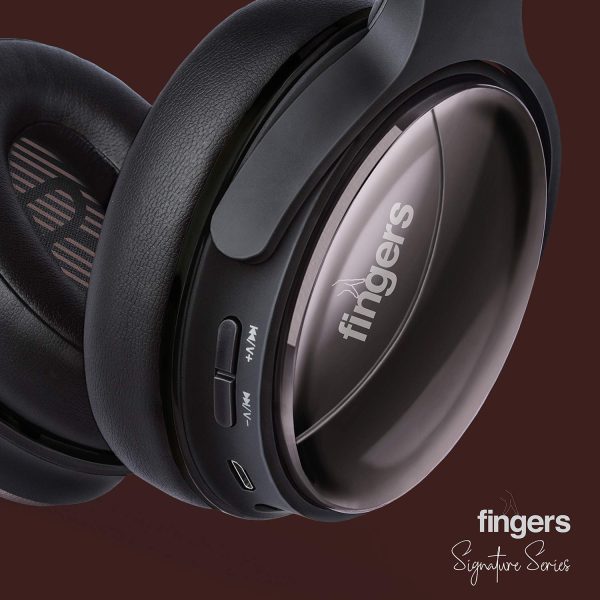 FINGERS Alloy H3 Wireless On-Ear Headset (Signature Series) with 30 hour playback time, Fast Charging and Multi-Functioned [Bluetooth® | FM Radio | MicroSD | AUX]