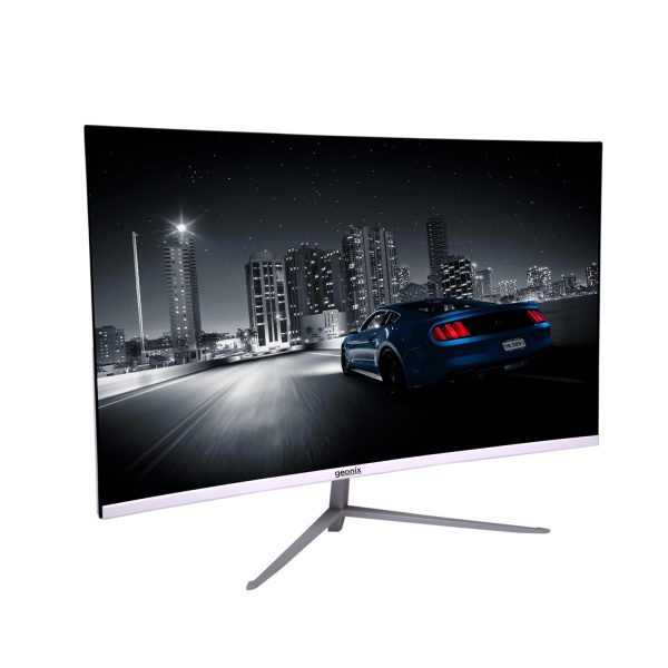 GEONIX Neon 27 Inch LED Curved Monitor 68.58 CM(27''),75Hz Refresh Rate,4000:1 Contrast Ratio,Max. Res. 1920X1080(16:9),8ms Response Time, 16.7M(8Bit) Display Color with 2X2W Built in Speaker,White