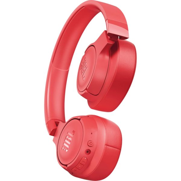 JBL Tune 700BT by Harman, 27-Hours Playtime with Quick Charging, Wireless Over Ear Headphones with Mic, Dual Pairing, AUX & Voice Assistant Support for Mobile Phones (Coral)