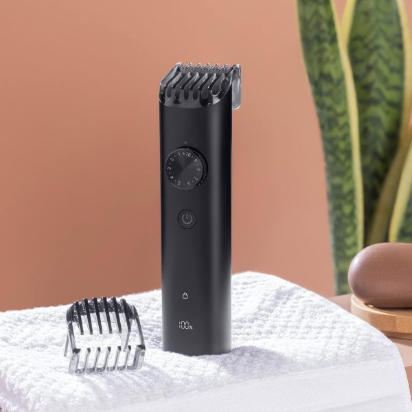 MI Xiaomi Corded + Cordless Beard Trimmer 2 with Type-C Fast Charging, LED Display, Waterproof, 40 Length Settings, Stainless Steel Blades, 90 mins Cordless Runtime, Travel Lock, Black