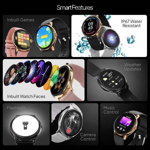 Fire-Boltt Phoenix Pro 35.3mm (1.39 inch) Bluetooth Calling Smart Watch, AI Voice Assistant, Metal Body with 120+ Sports Modes, SpO2, Heart Rate Monitoring (Black)