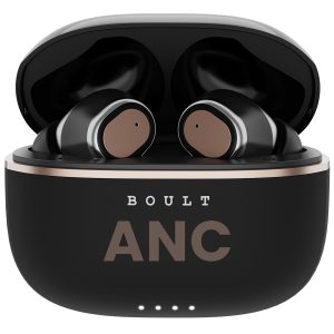 Boult Z40 Ultra ANC in Ear Earbuds with 100H Playtime, Dual Device Pairing, 32dB Active Noise Cancellation, 4 Mics Calling, 45ms Low Latency Gaming, Made in India, IPX5 Bluetooth ANC Ear Buds (Black)