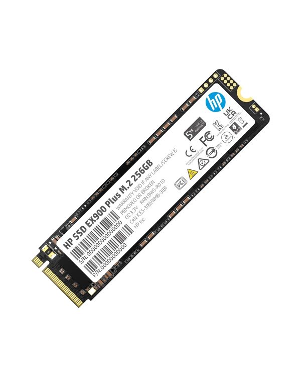 HP EX900 Plus 256GB NVMe SSD - GEN 3.0 X 4 PCIe 8Gb/s 3D NAND M.2 Cache Internal Solid State Drive Up to 2000 MB/s - 35M32AA#ABA