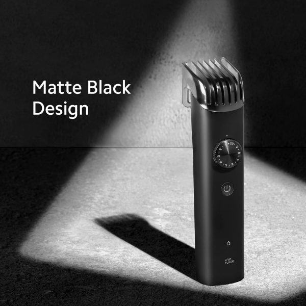 MI Xiaomi Corded + Cordless Beard Trimmer 2 with Type-C Fast Charging, LED Display, Waterproof, 40 Length Settings, Stainless Steel Blades, 90 mins Cordless Runtime, Travel Lock, Black