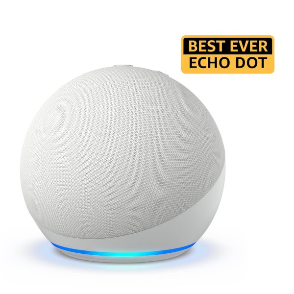 Echo Dot (5th Gen) | Smart speaker with Bigger sound, Motion Detection, Temperature Sensor, Alexa and Bluetooth| White