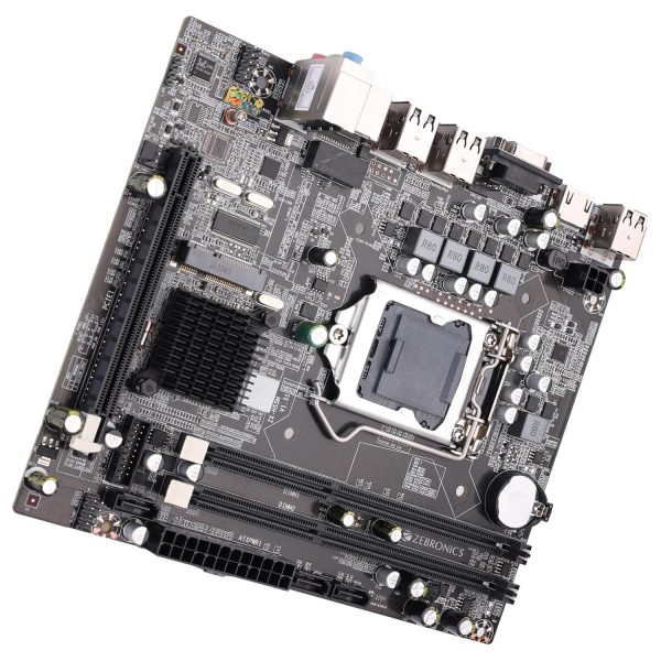 ZEBRONICS H55 Micro-ATX Motherboard for LGA 1156 Socket, Supports Intel 1st Generation Processors, DDR3 1333 MHz, Ports (RJ45 | SATA | USB | HDMI | VGA)